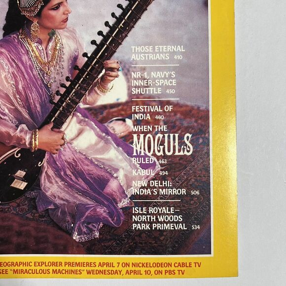 Vintage National Geographic April 1985 Austrians Alps India Moguls Kabul - Picture 3 of 12